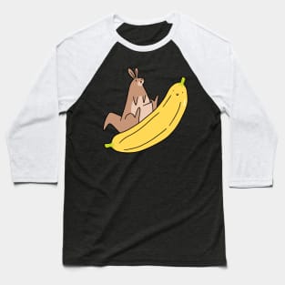 Giant Banana and Kangaroo Baseball T-Shirt